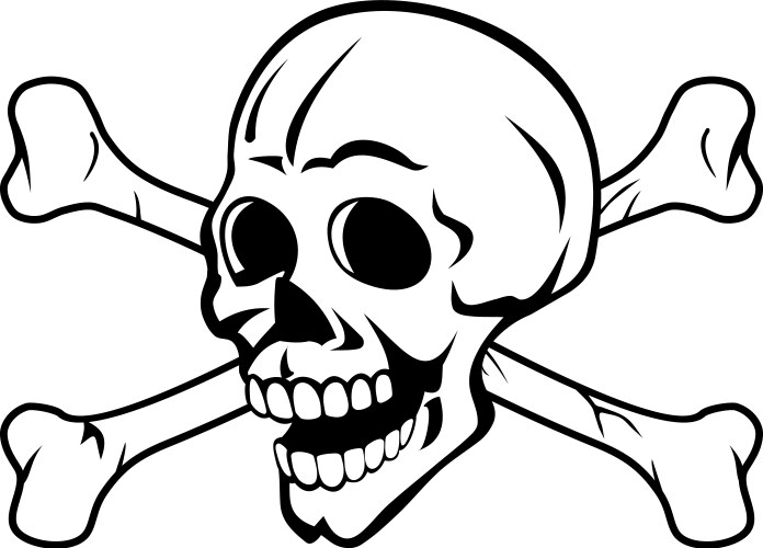 Skull with crossed bones Vector Image