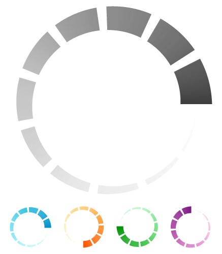 Progress process indicator with 4 step vector image