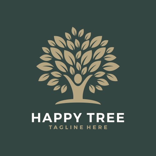 Simple green tree template – Free Vector | VectorStock