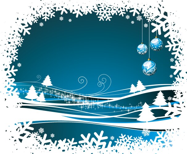 Blue abstract christmas Royalty Free Vector Image