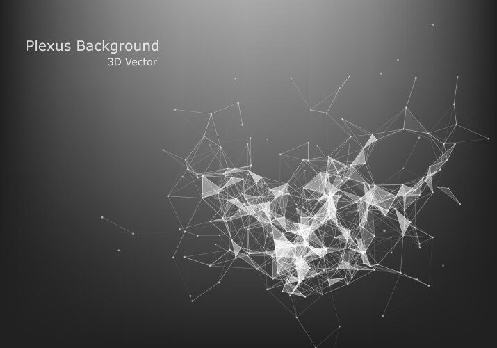 Abstract illuminated particles and lines plexus vector image
