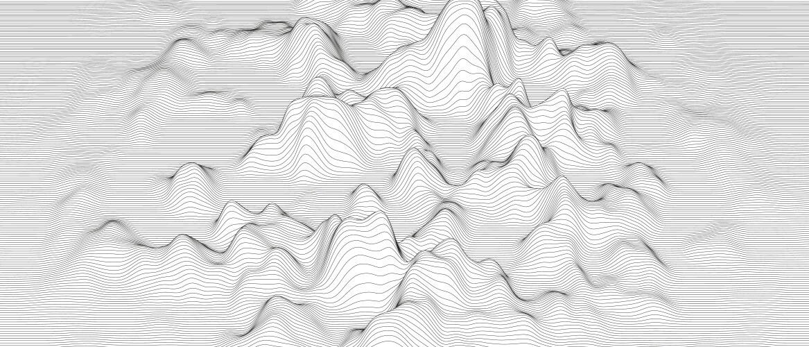 Abstract background with distorted line shapes vector image