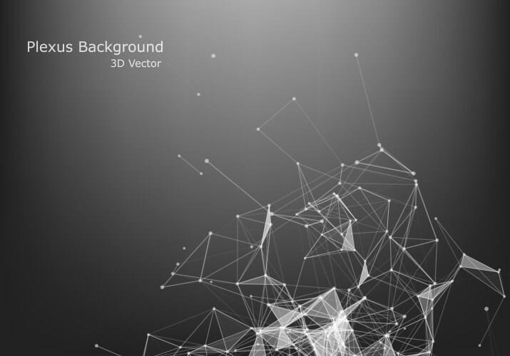 Abstract illuminated particles and lines plexus vector image