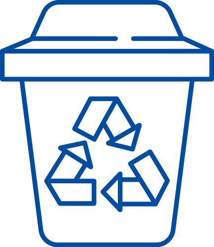 Garbage sorting line icon concept vector image