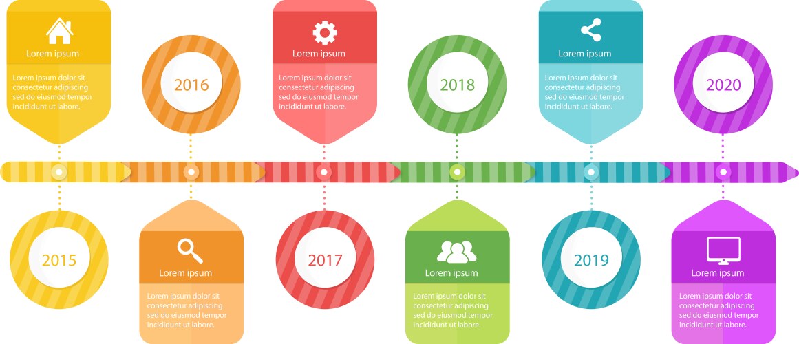Timeline Infographic Royalty Free Vector Image Timeline Infographic Royalty Free Vector Image