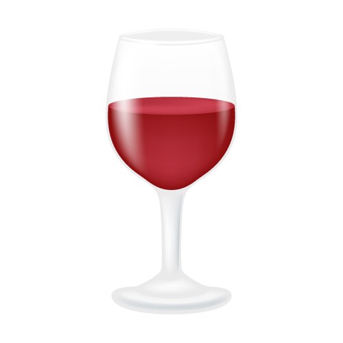 Wine glass emoji icon Vector Image