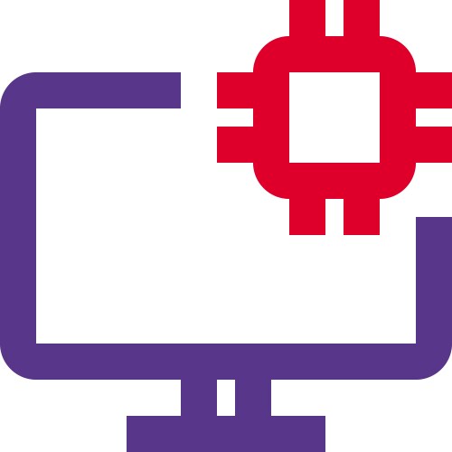 Microchip an essential component of computer vector image
