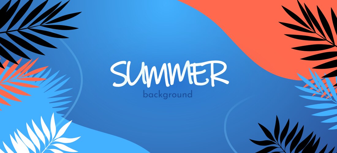 Summer frame tropical background Royalty Free Vector Image