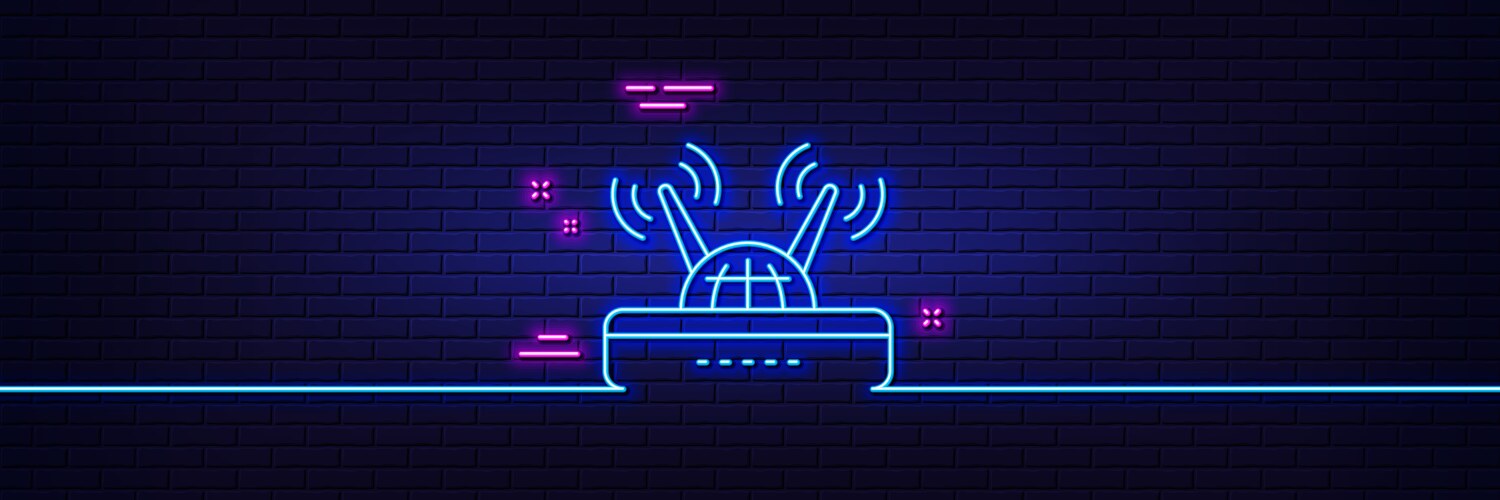 Wifi router line icon computer component sign vektorbild
