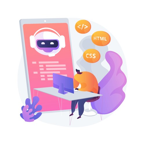 Java developer concept metaphor vector image