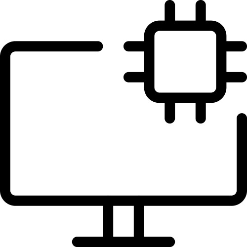 Microchip an essential component of computer vector image