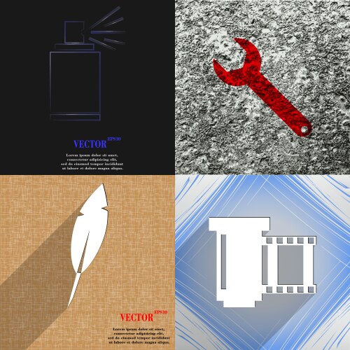 Set of abstract backgrounds with different web vector image