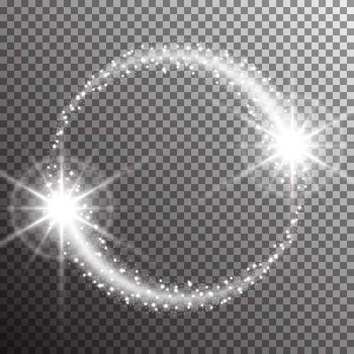 White transparent swirl light effect background Vector Image