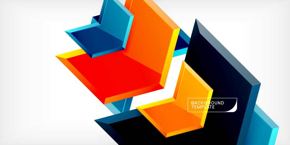 3d arrow techno design template Vector Image