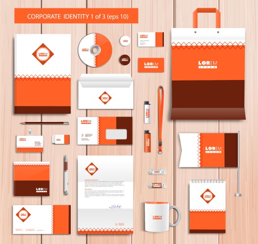 artistic corporate identity template vector image