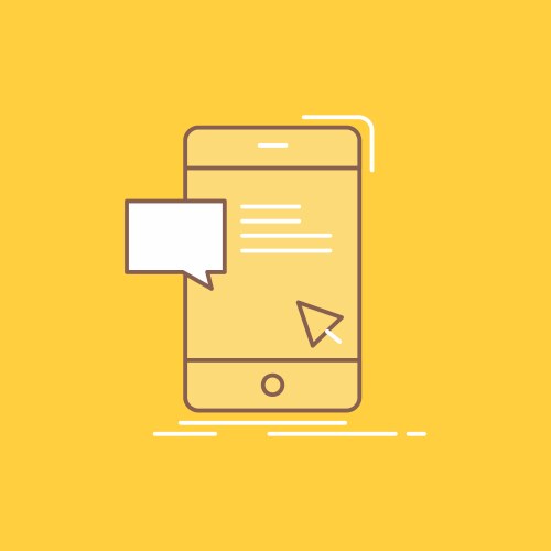 Bulk dialog instant mail message flat line filled vector image