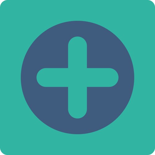 Create flat cobalt and cyan colors rounded button vector image