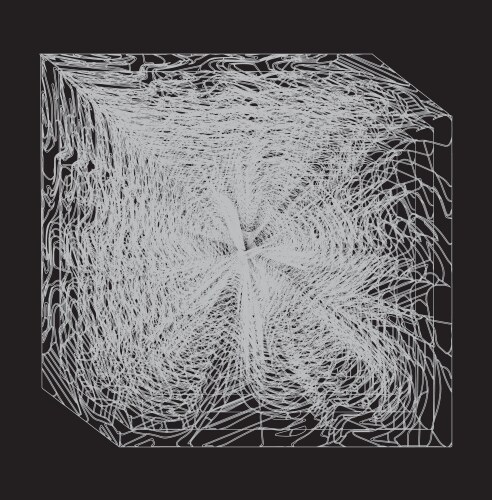 Cube abstract openwork design element geometric vector image