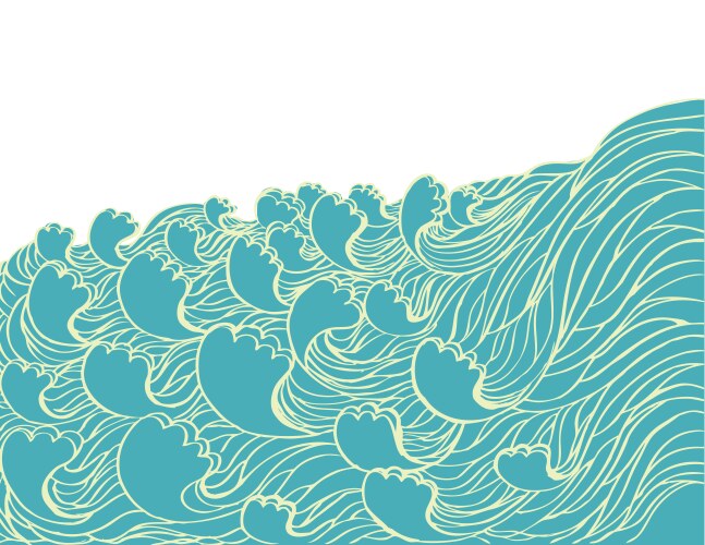 Sea waves Royalty Free Vector Image - VectorStock