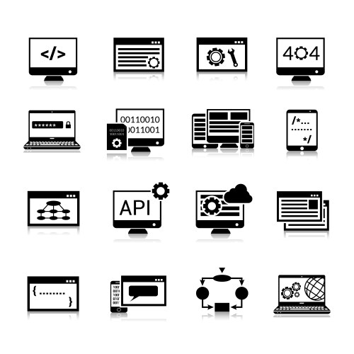 Programming Icons - Data & Analysis vector image