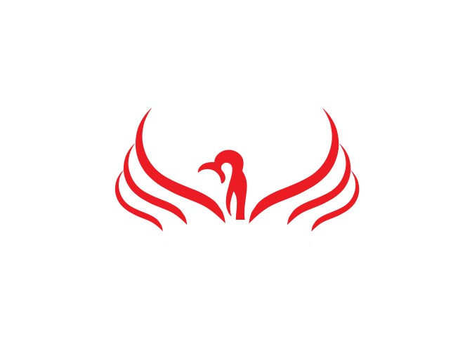 Red eagle logo vector image