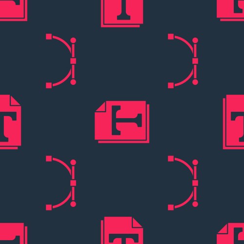 Set bezier curve and text file document vector image