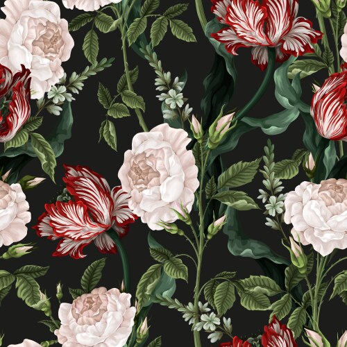 Vintage Floral Pattern Vector Image