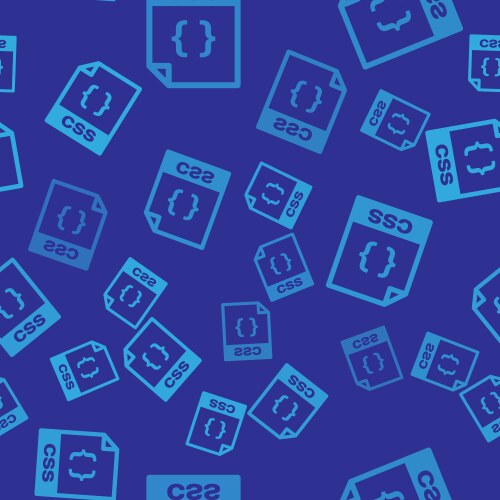 Blue css file document icon download button vector image