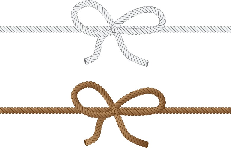 Bow Rope Vector Rope frame Royalty Free Vector Image - VectorStock