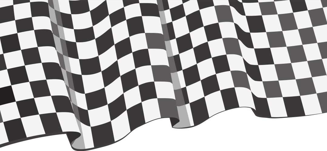 Checkered racing flag on top Royalty Free Vector Image