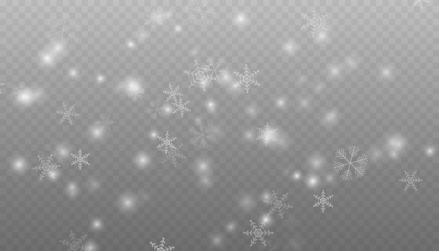 Realistic falling snow – Royalty-Free Vector | VectorStock