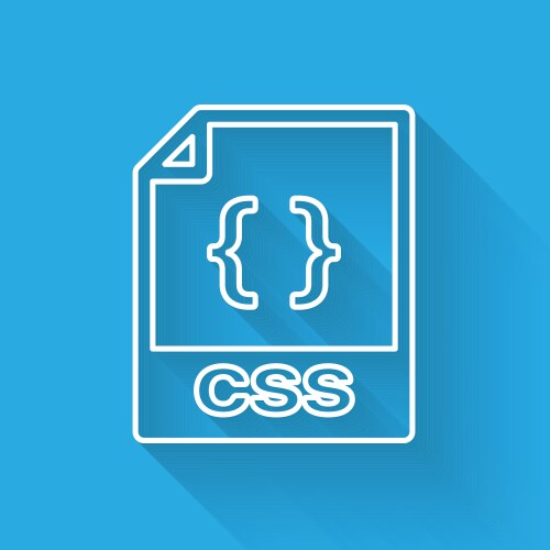 White css file document icon download button vector image