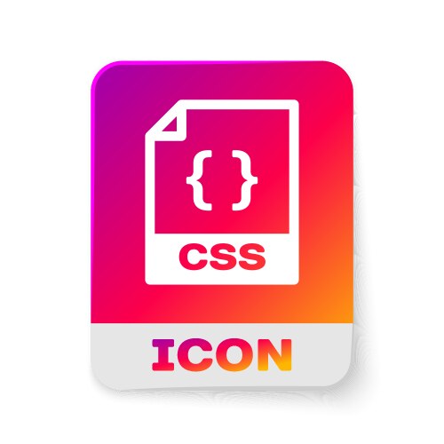White css file document icon download button vector image