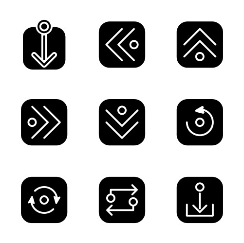 Arrow icon set 1 include arrowinterfaceesentialweb vektorbild