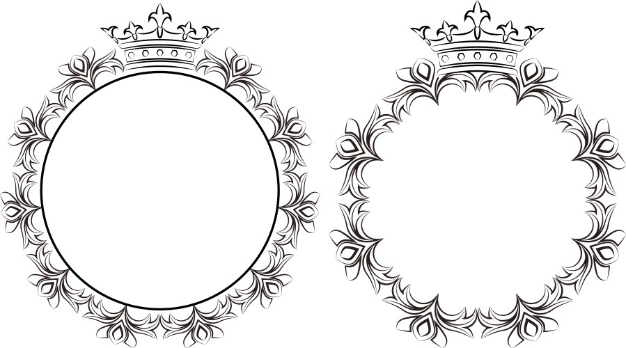 Oval vintage frame Royalty Free Vector Image - VectorStock