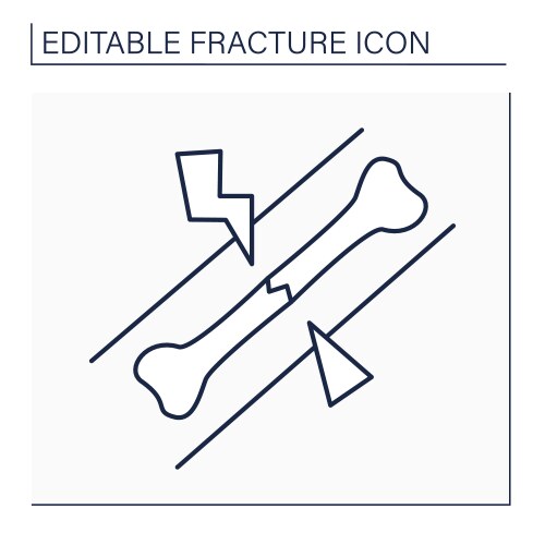 hairline fracture line icon vector image