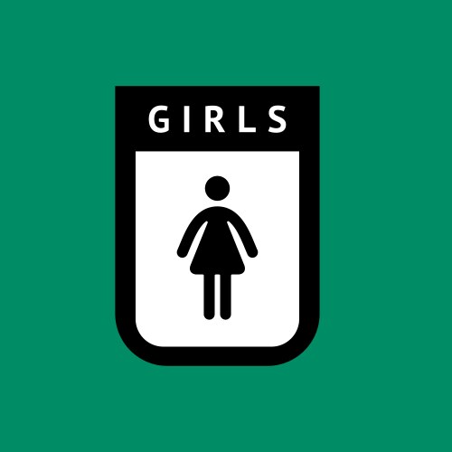 womens toilet icon wc sign in simple style vector