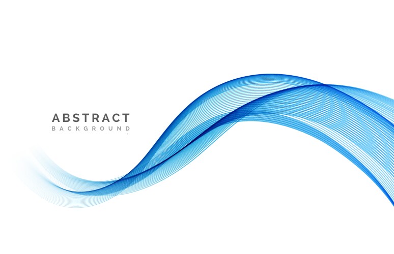 Elegant abstract blue background wavy transparent Vector Image