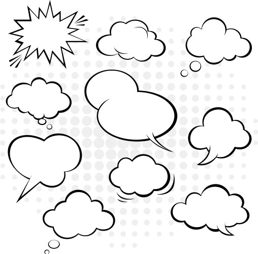 how to make vector speech bubble Comic speech bubble vector image