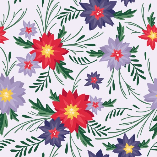 Elegant Floral Wallpaper Pattern Vector Image