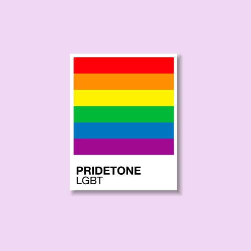 pride tone gay month rainbow colors lgbtq vector image