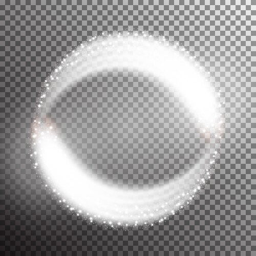 White transparent swirl light effect background Vector Image