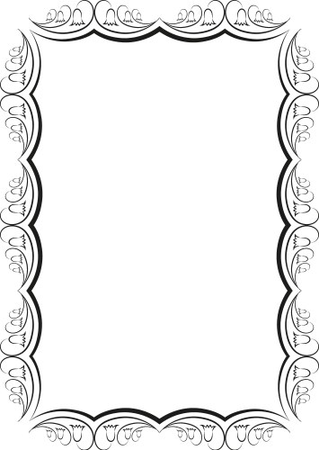 floral frame vector image