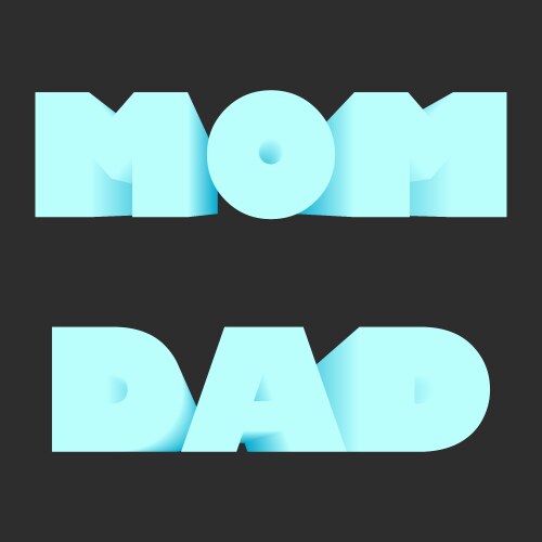 Love Mom and Dad Font Vector Images (over 200)