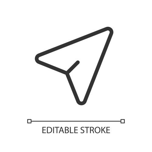 Cursor arrow pointer pixel perfect linear ui icon vector image