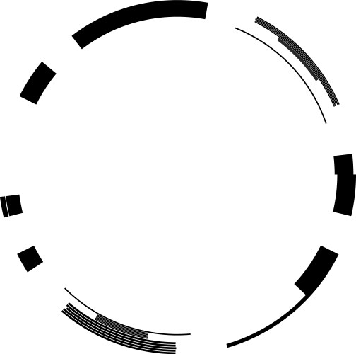 Geometric hud sc-fi gui ui circular elements vector image
