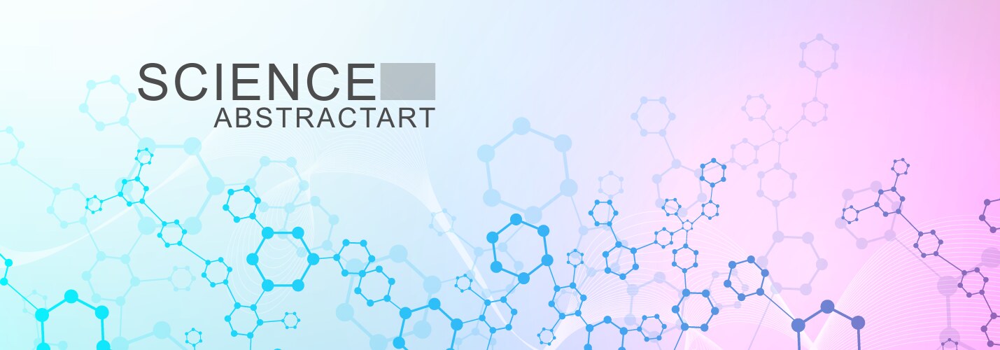 Science network pattern connecting lines and dots vector image