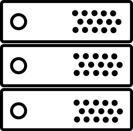 Big data server icon element web for mobile vector image