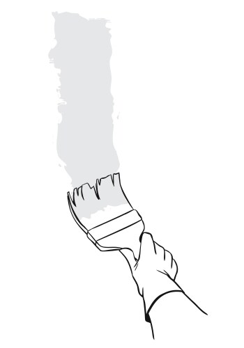 Hand paints wall Vector Image