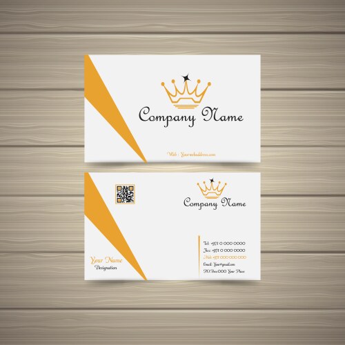 orange business card vector